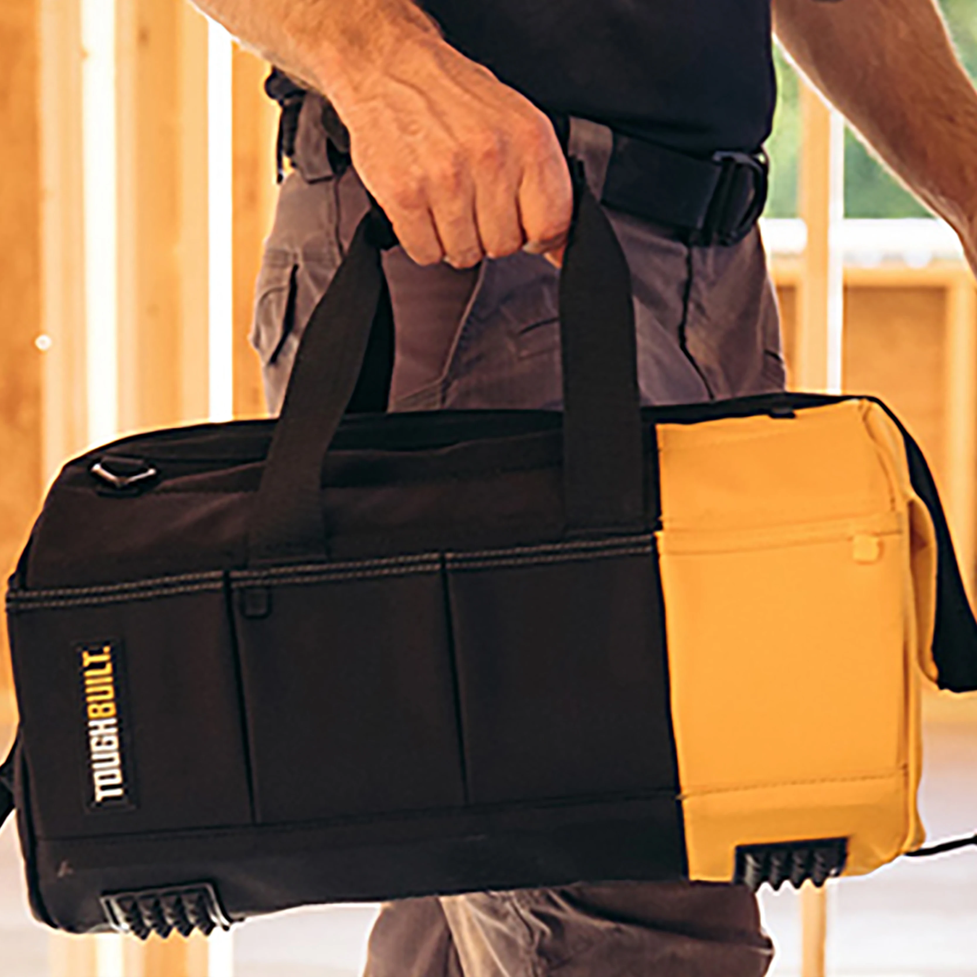 

TOUGHBUILT 40/50cm Opening Big Mouth Octagon Bag TB-60-16/20 Hardware Storage Box Bag Handbag