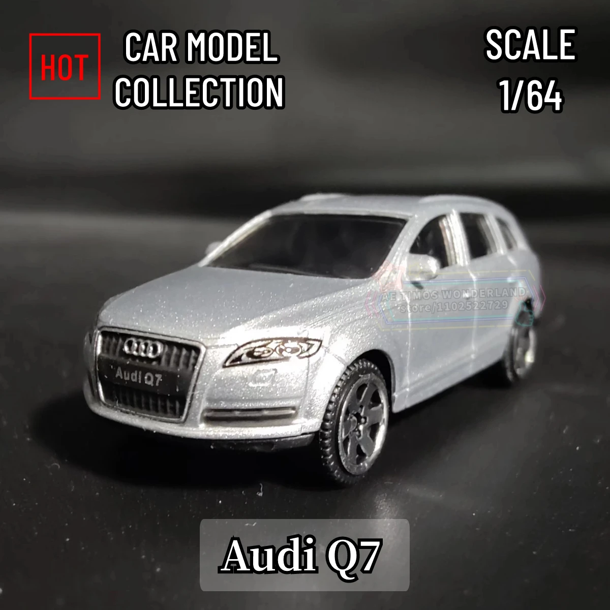 Scale 1/64 AUDI Q7 SUV Replica Metal Mini Car Model Sandbox Ornament Miniature Art Vehicle Diecast Figure Kid Boy Xmas Gift Toy