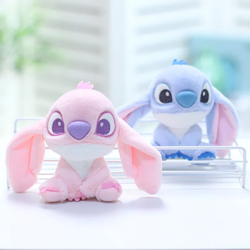 13cm Cute Plush Doll Interstellar Baby Stitch Pendant Plush Toy Blue Pink Stitch Doll Pendant Children'S Toy Birthday Gift