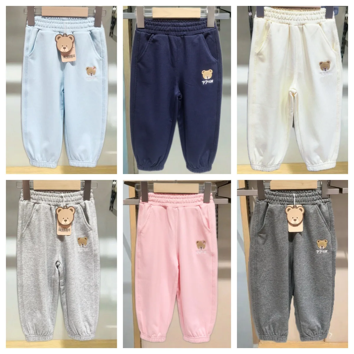 2026 Spring Kids Pants Boys Girls Multi Color Casual Sweatpants Cartoon Print Cotton Sport Pants  Fashion Long Trousers