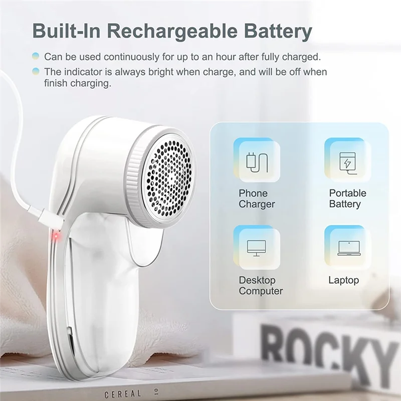 

L65A-Тканевая бритва, портативное устройство для удаления пузырей, мощная бритва с дополнительными лезвиями, зарядка через USB, средство для удаления пуха, бритва для удаления ворса