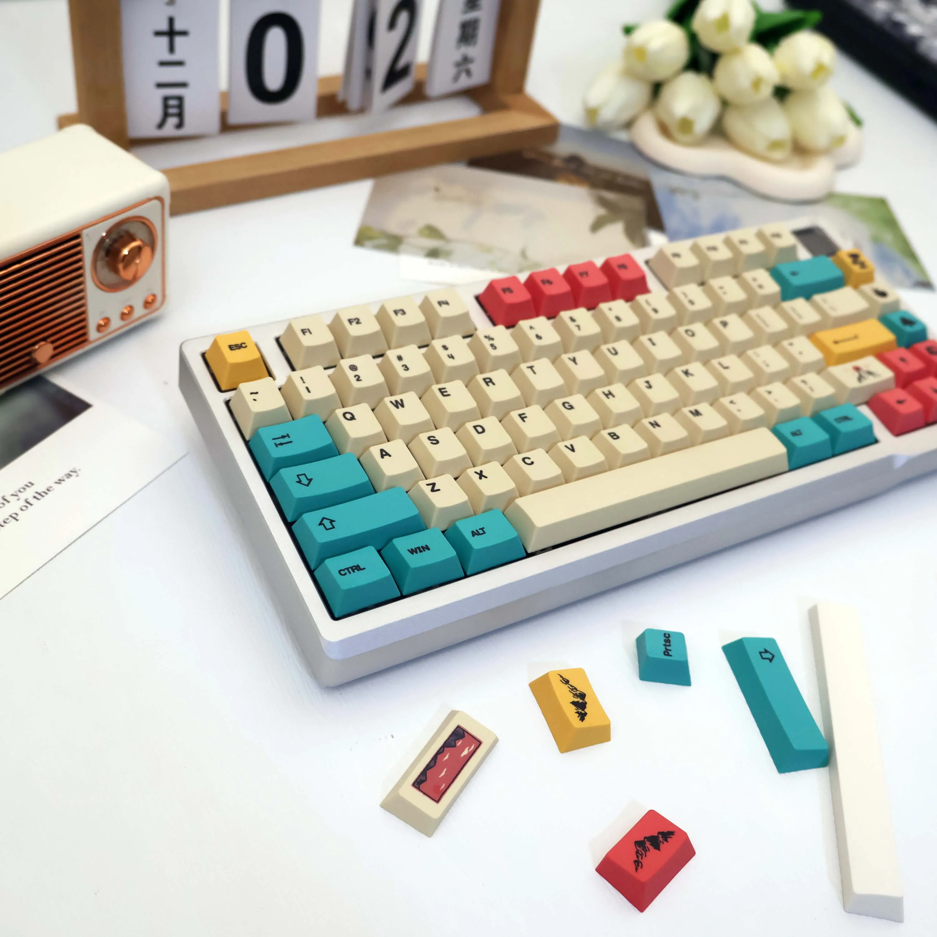 139 Keys Journey PBT Keycaps Cherry Profile Dye-Sub MX Set for 61/64/68/87/96/104/108