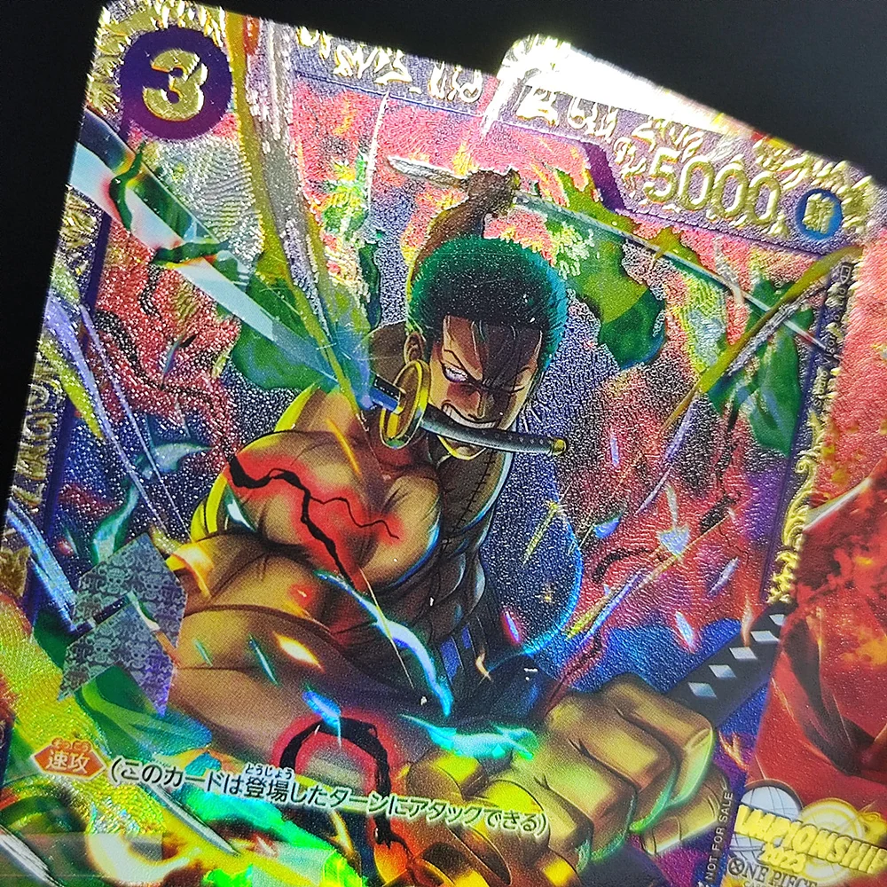  One Piece Jogo Campeonato PROXY GOLD CARD Flagship Battle PRIZÃO TOP Zoro Mihawk Kaidou Reiju UTA Coleção Anime Cartão