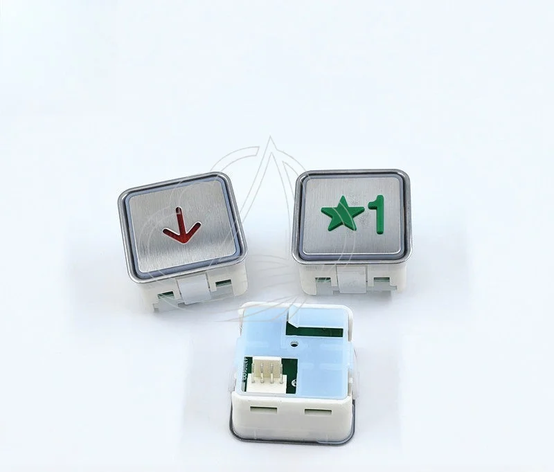 Elevator Call Button A4N10193 MT42 Green Star, Floor Up/Down Door Sign Outer Hall Button Plate