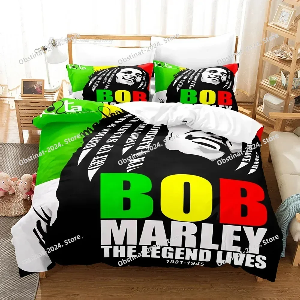 

BoB Marley bedding set funda nordica cama Printed Bed Set With Pillowcase Duvet Cover Soft Single Double Queen Super King Size