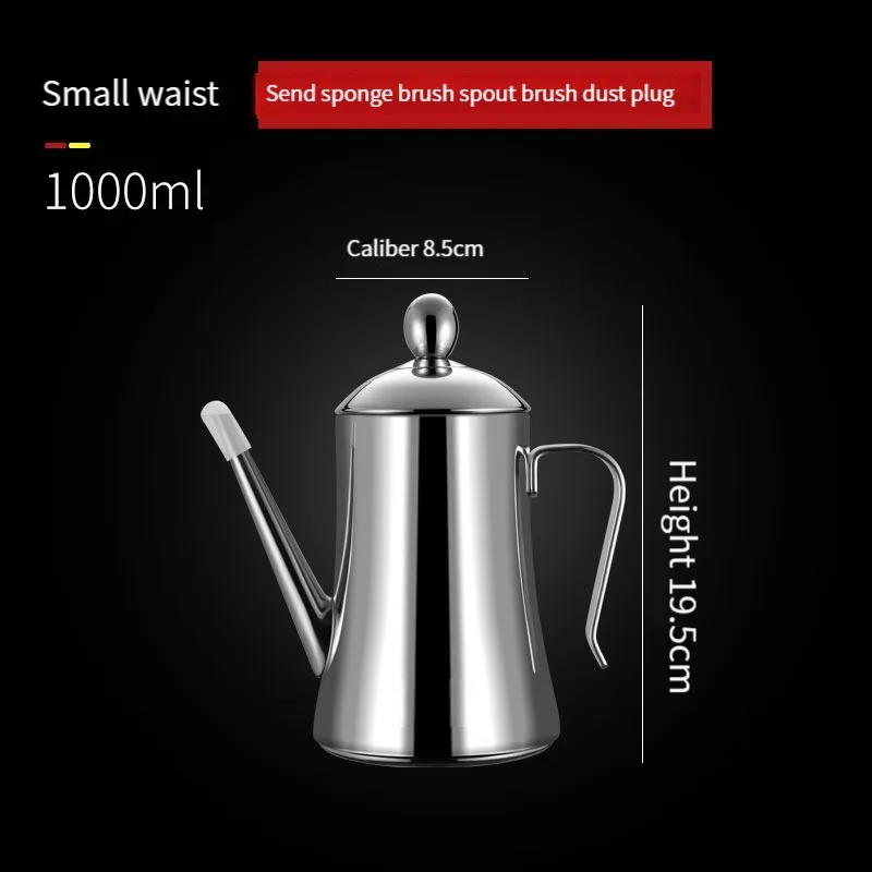 Tanque de óleo de grande capacidade do agregado familiar do potenciômetro de óleo de aço inoxidável suprimentos de cozinha grande pote de óleo europeu derramando garrafa de óleo