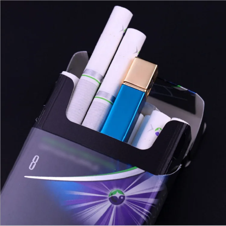 Unusual Flames Metal Windproof Cigar Cigarette Lighter Gas Lighters Smoking Accessory Long Portable Butane Gadgets for Men