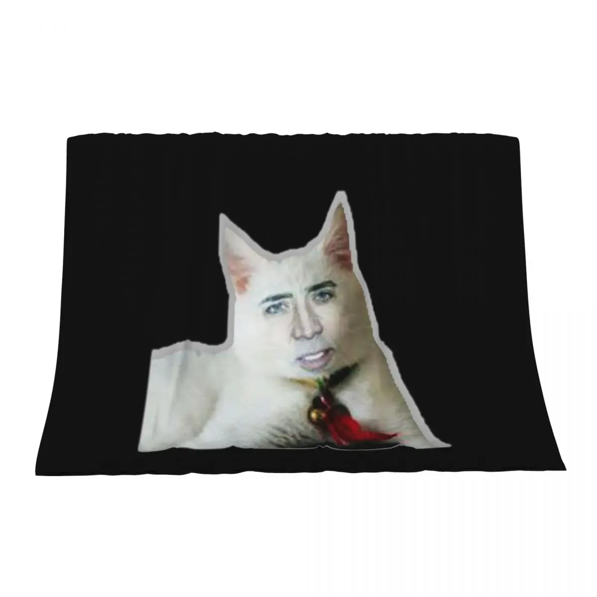 

Nicolas Cage as Cat - Nicholas Cage - Nick Cage - Nic Throw Blanket manga Comforter Stuffeds Blankets