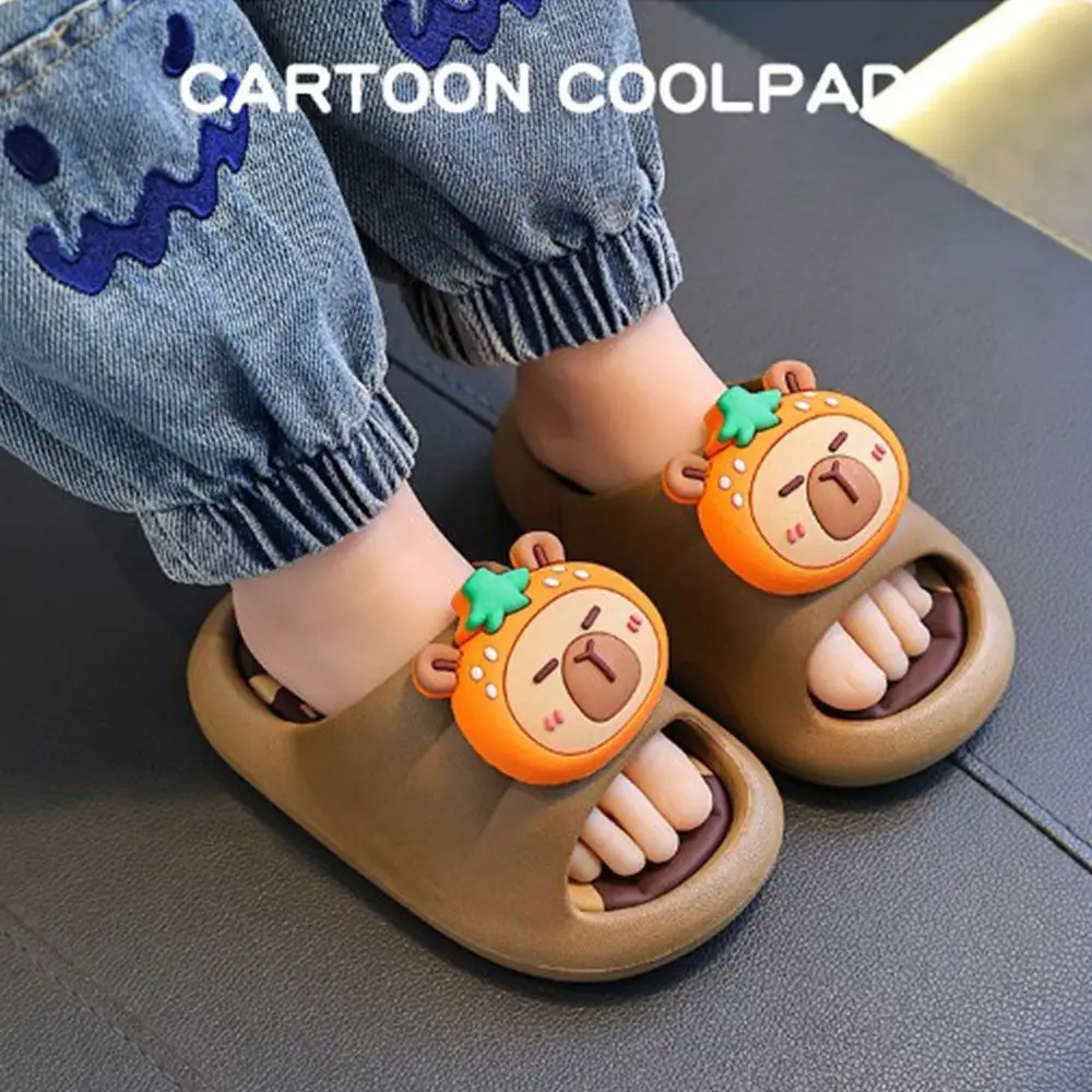 

Baby Slippers PVC Capybara Kids Slippers Platform Soft Cartoon Animal Slippers Anti-slip Comfortable Children House Shoes Boys