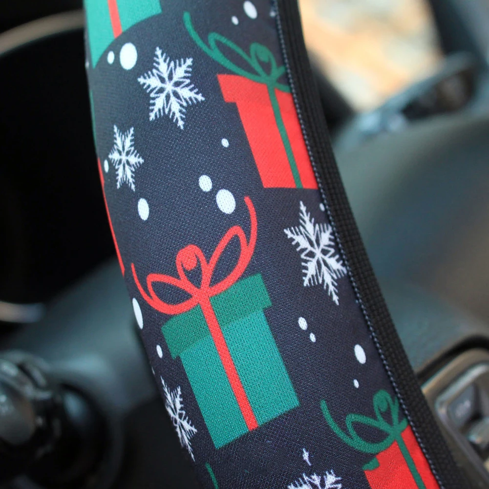 Car Handle Cover Steering Wheel Cover 38cm Steering Wheels High-quality Neoprene Christmas Elastic Without Inner Ring Elastic