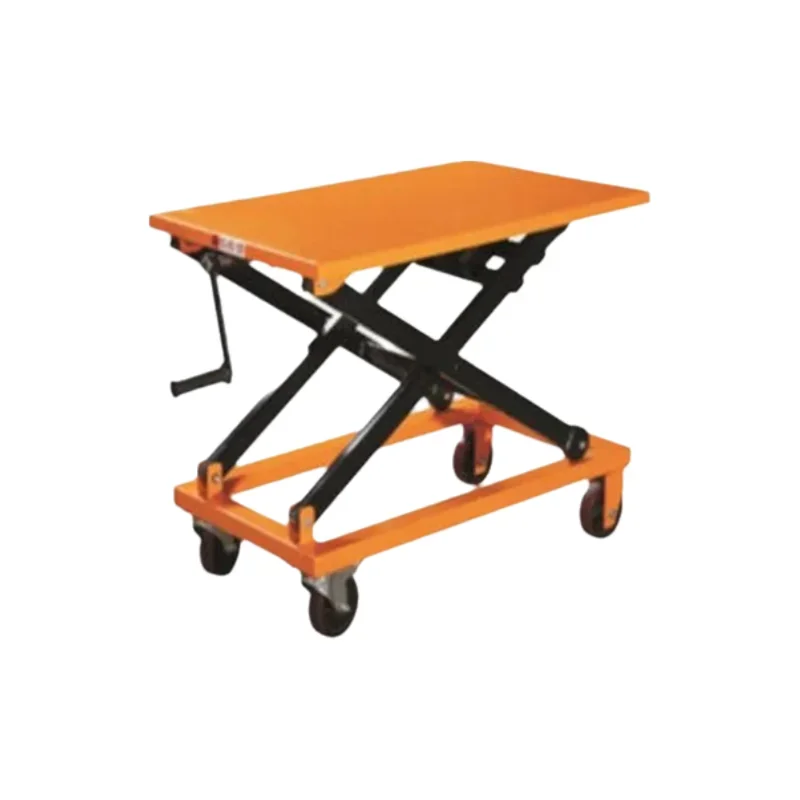 

Mobile Screw Threaded Steel Type Lift Platform Cart Mechanical Hand Crank Lift Non Self Descending Stable