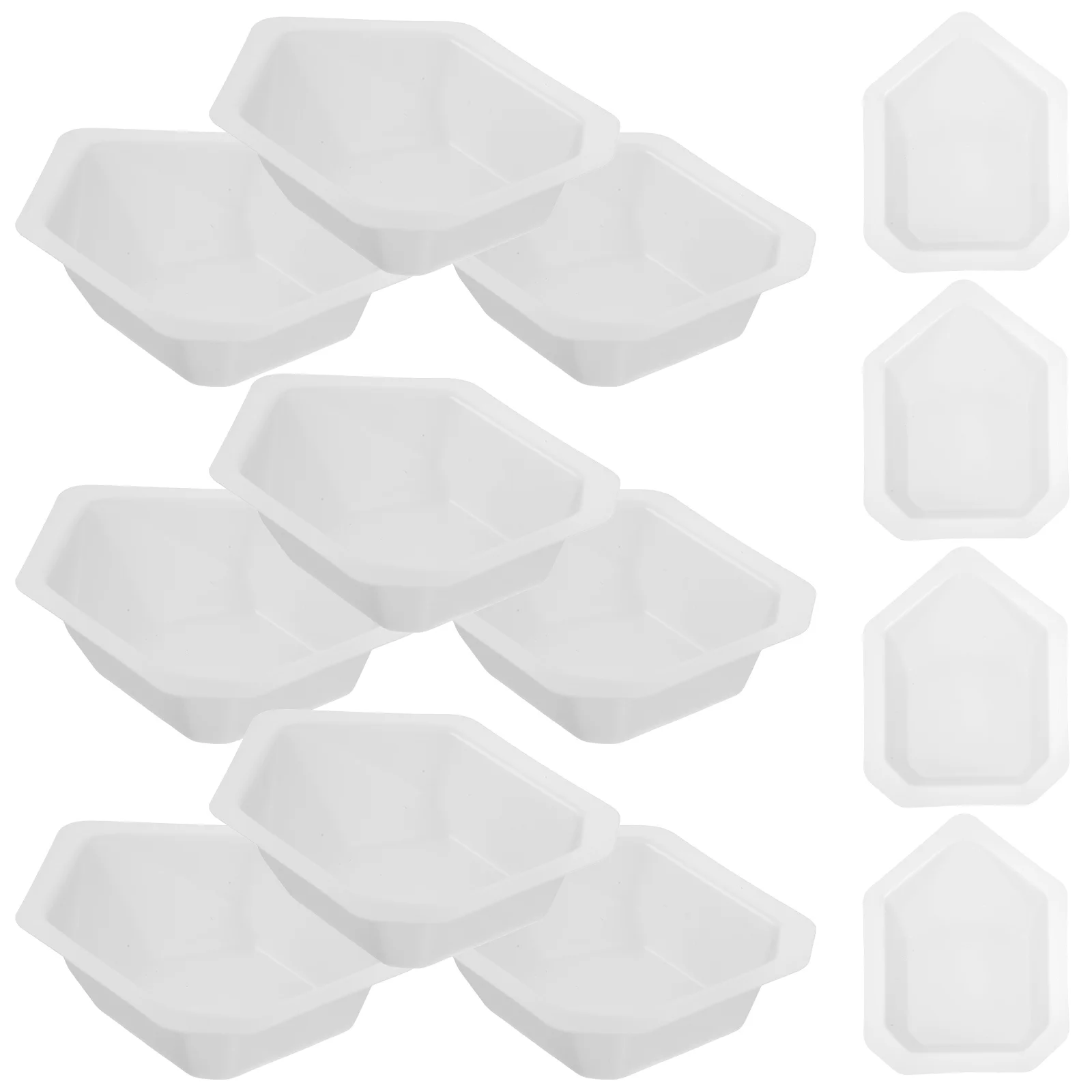 20 Pcs Weighing Dish Plastic Plates Reusable Dishes Laboratory Boats Pans for Powder