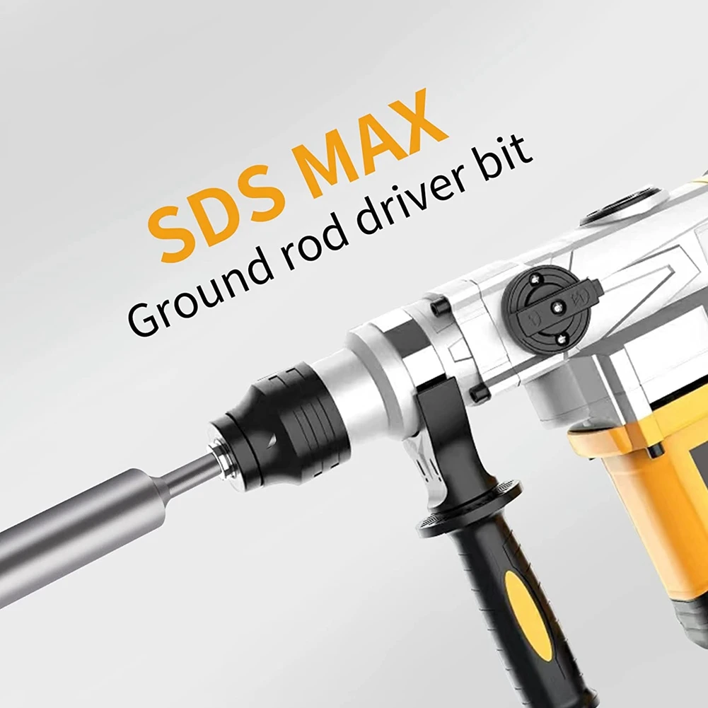 ABJY – pilote de tige de terre sds-plus pour tiges de terre de 5/8 pouces et 3/4 pouces, idéal pour tous les perceuses à percussion SDS Plus en acier, 1 pièce