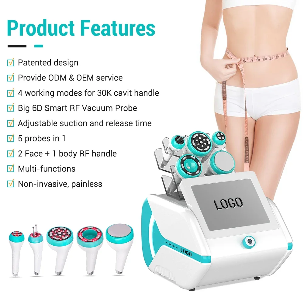 

Body Slimming Vacuum Cavitation Wrinkle Remover Skin Tightening RF Ultrasonic 5 in 1 S Shape 40k 80k Cavitation Machine