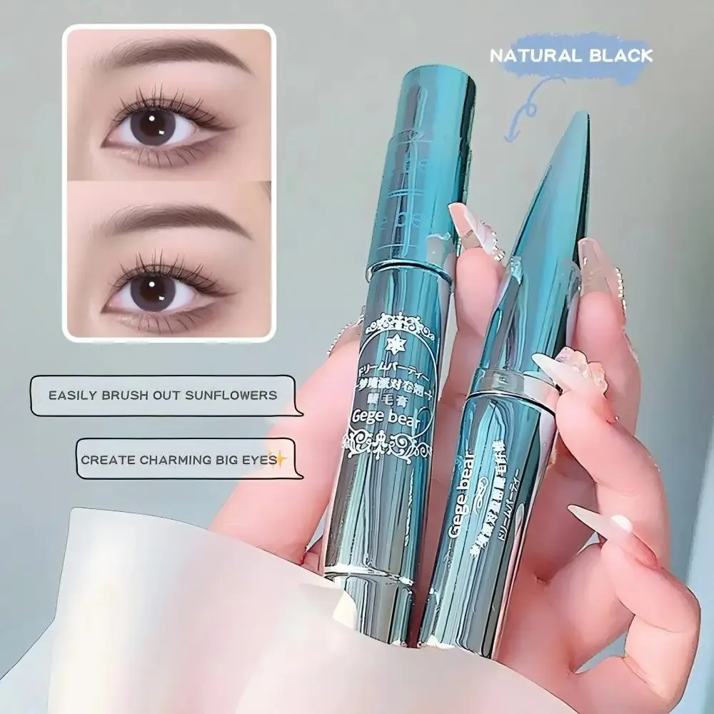 Mascara noir imperméable longue durée, brosse en Fiber de soie, Extension de cils, allongement et recourbé, maquillage cosmétique
