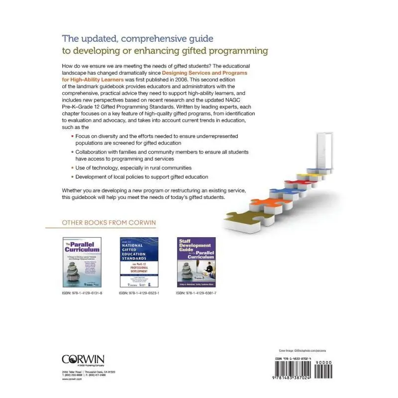 Designing Services And Programs For HighAbility Learners Eckert Rebecca D Corwin Press 9781483387024 Book