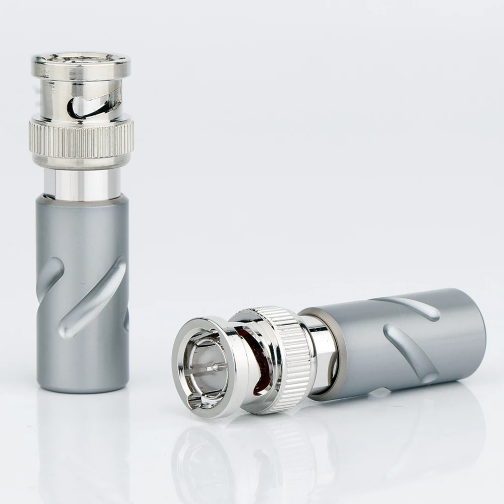 Monosaudio النحاس النقي الروديوم مطلي BNC75R موصل BNC ذكر التوصيل فيديو بي ان سي كابل HD SDI موصل BNC التوصيل