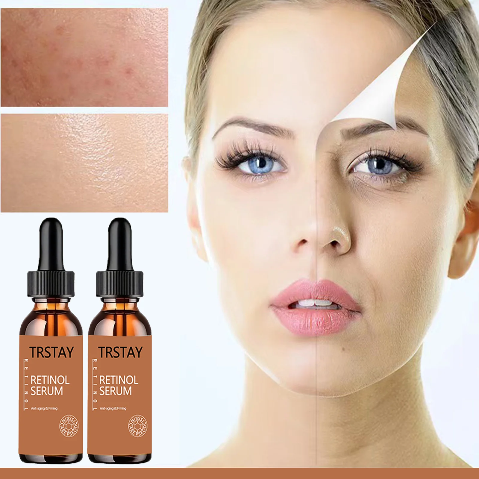 Retinol Face Serum Remove Wrinkle Essence Anti Aging Firming Hyaluronic Acid Moisturizing Nourishing Whitening Facial Skin Care