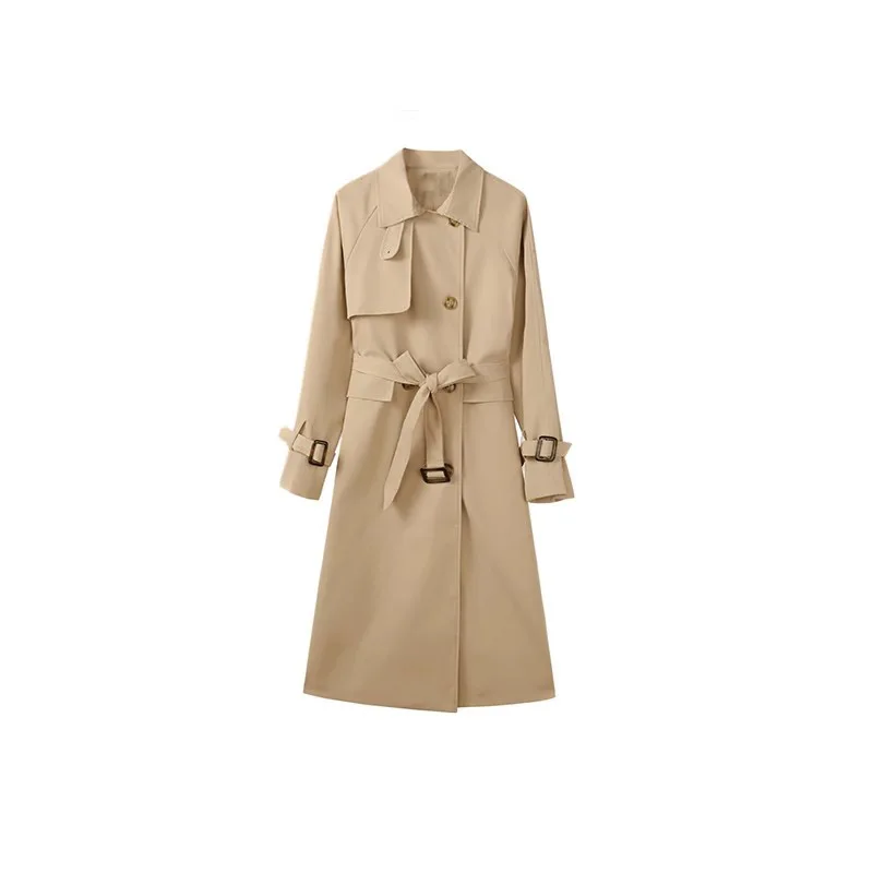 

Women's Clothing Mid-Length Lapel Trench Coat Autumn New NO.9