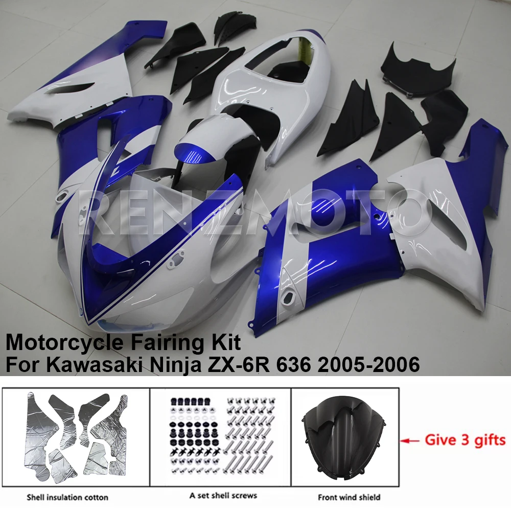 

Fit For Kawasaki Ninja ZX-6R 636 2005-2006 Motorcycle Accessories Fairings Injection Mold Painted ABS Plastic Bodywork Kits