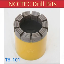 T6-101 corone diamantate Impregnate a doppio tubo PDC Geology Core Drill Bits per la perforazione del foro di esplorazione dell'arenaria della roccia di pietra focaia