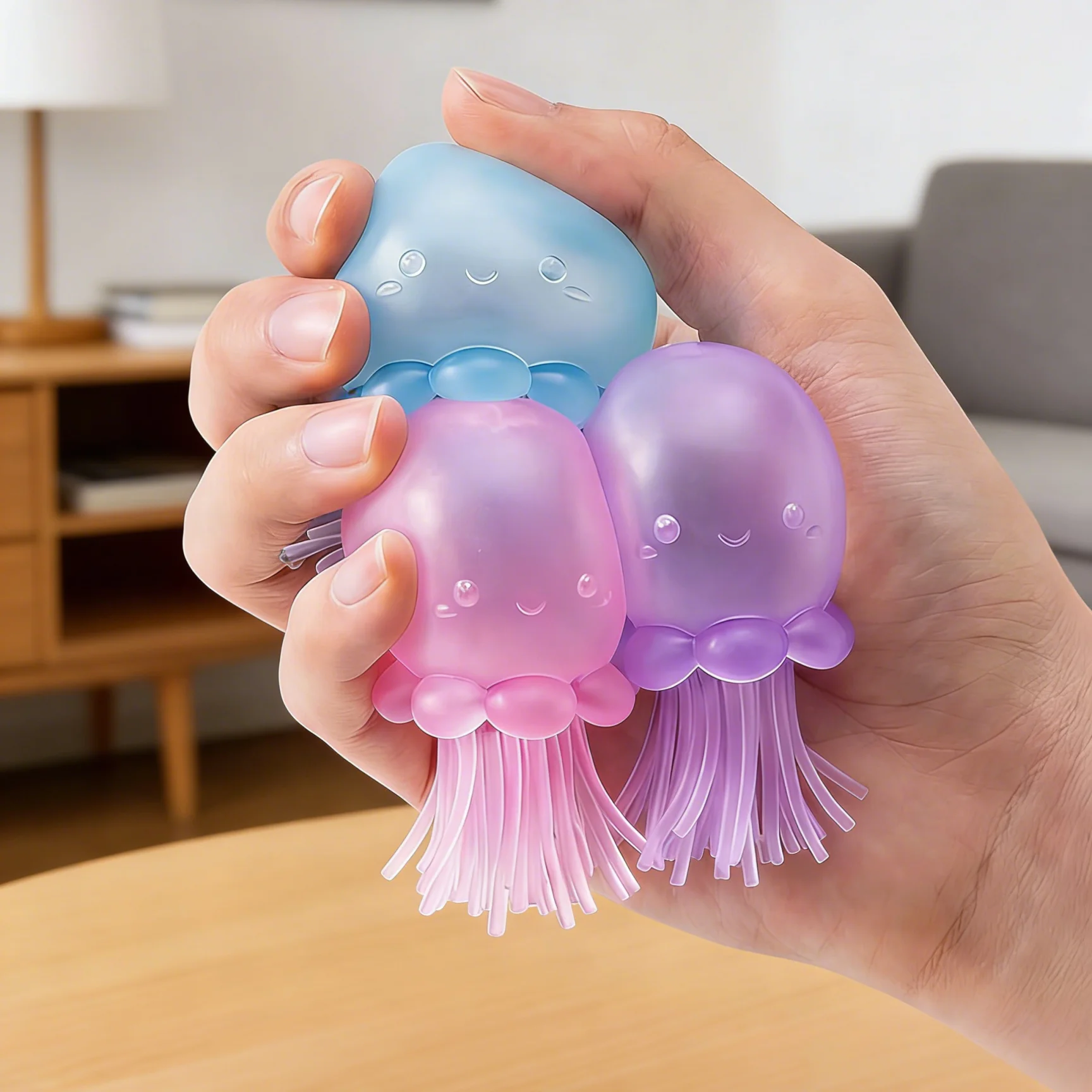 Jellyfish Squishy Sensory Toy Simulated Stress Relief Ball Reduce Anxiety Squeeze Toy Creative Slow Rebound Toys Adult Kid Gift