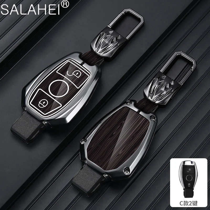 

Car Key Case Cover Key Bag Accessories For Mercedes Benz A B C S Class AMG GLA CLA GLC W176 W221 W204 W205 Shell Fob Keychain