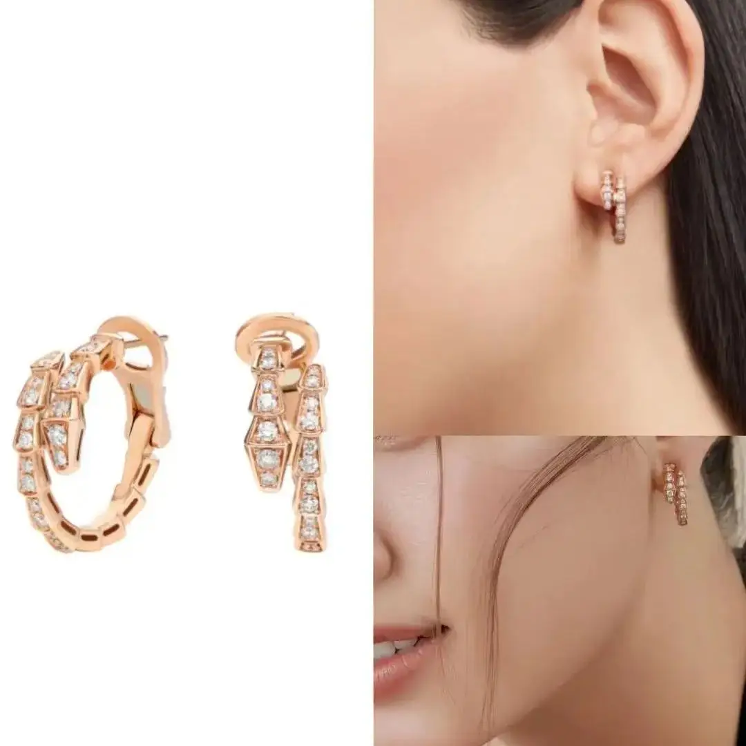 

Серьги в виде змеи из стерлингового серебра 925 пробы, инкрустированные ювелирными бриллиантами, женские праздничные подарки для пар