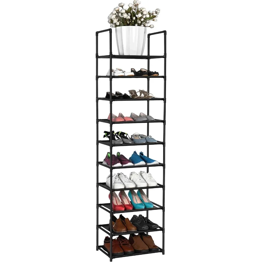 

10 Tiers Shoe Rack 2025 Pairs Sturdy Shoe Shelf
