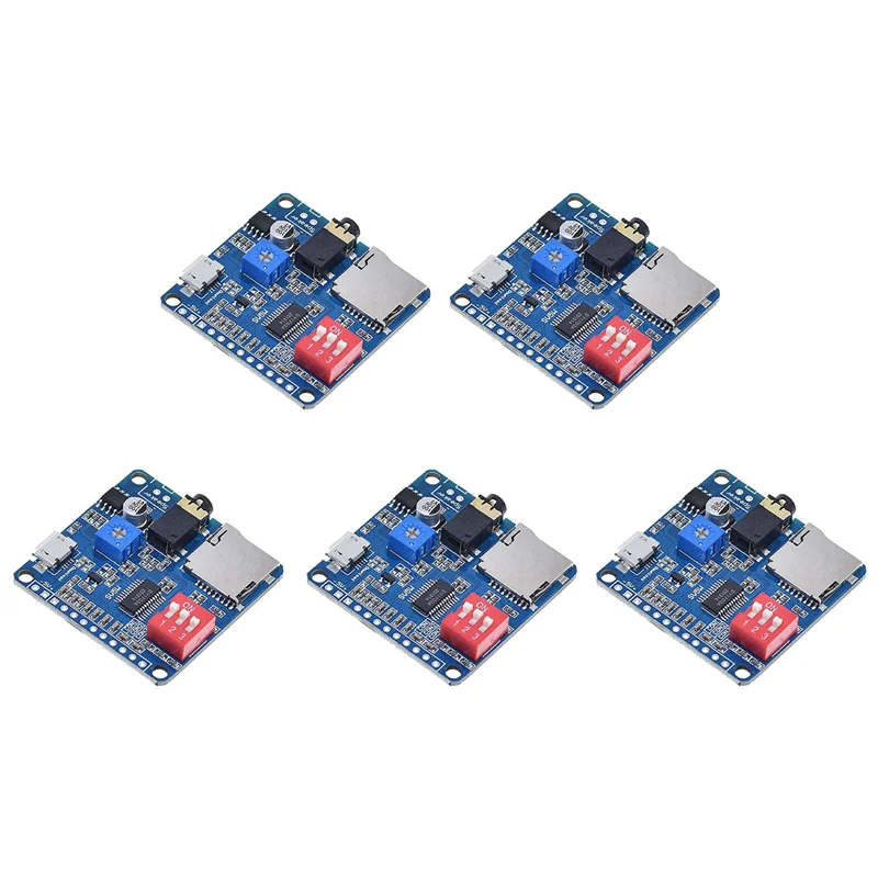 

【NEWLY】5X DY-SV5W Voice Playback Module For MP3 Music Player Voice Playback Amplifier 5W SD/TF Card Integrated UART I/O Trigger