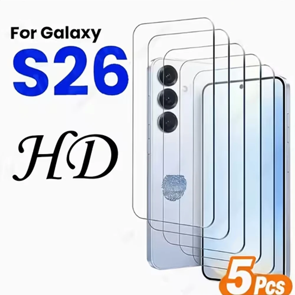 5-1Pcs HD Screen Protectors For Samsung S26 Ultra S26 Plus S25 Ultra S25 Edge S24 Plus S24 S23 Plus S22 Ulta S22 Tempered Glass