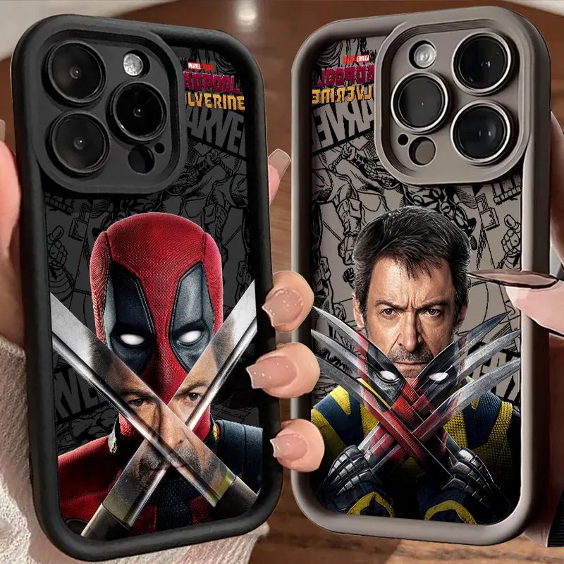 

Deadpool And Wolverine Phone Case For iPhone 17E 11 12 13 14 15 16 17 Pro Max Fundas 17 Air Plus 16e 13 Mini Silicone Back Cover