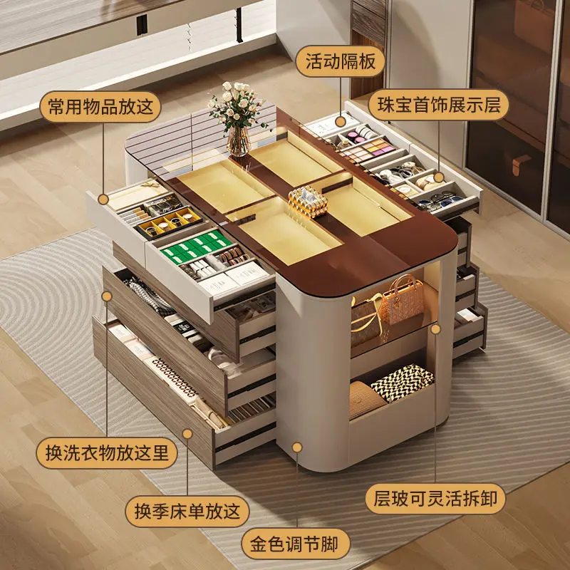 Italian minimalist jewelry  counter cloakroom master bedroom floor-to-ceiling display cabinet  bag storage