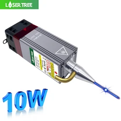 LASER TREE-Cabeça Laser com Air Assist, Módulo de Luz Azul, Gravação e Corte CNC, Ferramentas para Madeira, TTL, 10W, 450nm