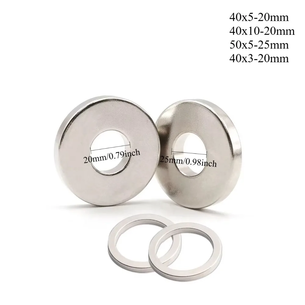 N35 40x5-20 40x10-20 50x5-25  40x3-20 Ring Strong straight hole round Standard Whiteboard lipstick neodymium Magnets Diy office