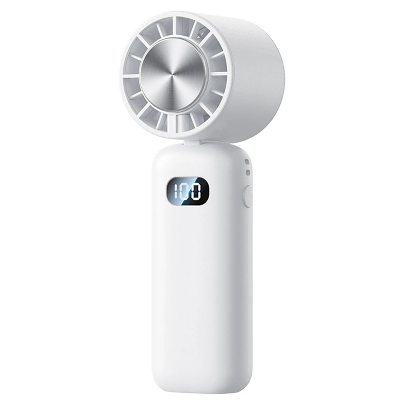 Venda superior compressa de gelo mini ventilador de refrigeração ventilador portátil mini dobrável display digital mudo ventilador desktop compressa gelo pescoço ventilador