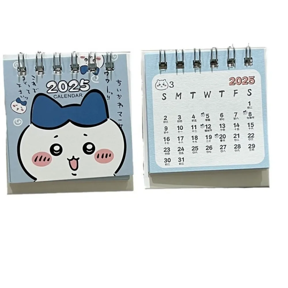 Kawaii Cute Chikawas Mini Calendar Kawai Cartoon Desktop Calendar Plan Small Ormaments Decoration Ins Cute Girl Christmas Gift