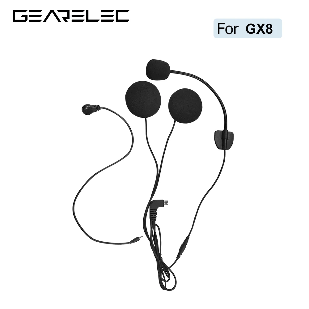 For GEARELEC Speaker Accessories Type-C Plug Earphone Stereo Suit Motorcycle Intercom Interphone Soft/Hard Microphone