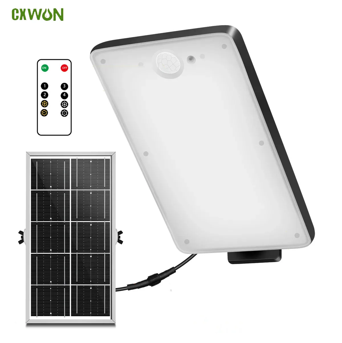 Outdoor Sunlights 6000mAh Large Battery Security Lamp with APP Remote Control Waterproof 4 Modes Solar Motion Light