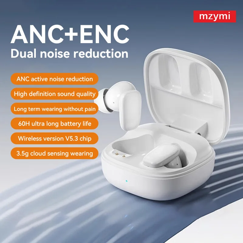 mzymi ANC T72 New TWS Earphone Wireless Active Noise Cancelling Headphone Touch Control In Ear Earbuds With Mic For XIAOMI