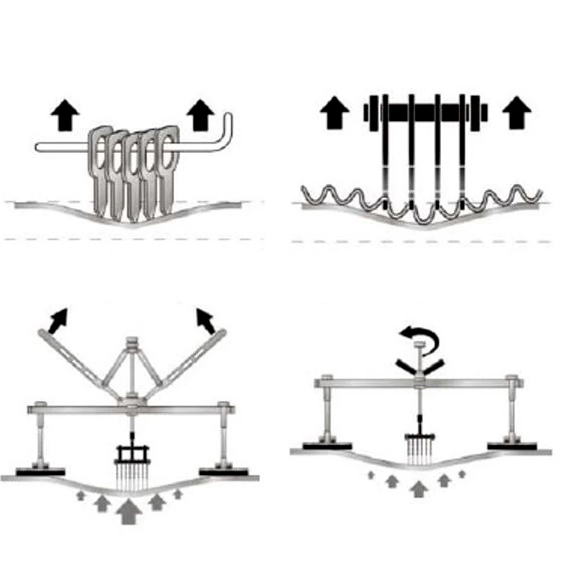 Extractor de reparación de abolladuras de 6 dedos para carrocería de coche, gancho de garra para martillo deslizante, herramienta de reparación de abolladuras de hilo de 16mm