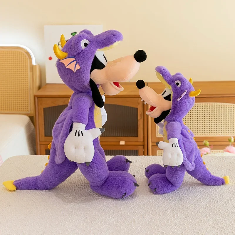 Disney Cartoon Halloween Purple Dinosaur Goofy Soft Filling Plush Doll Throw Pillow Home Decoration Children Birthday Gift Toys