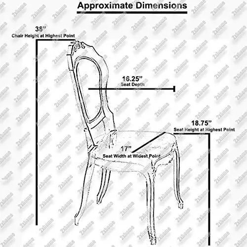 Xhome-Fauteuil Fantôme de Style Pepper, Chaise de Salle à Manger, Siège Long, Haut Fin, Designer Moderne, 2