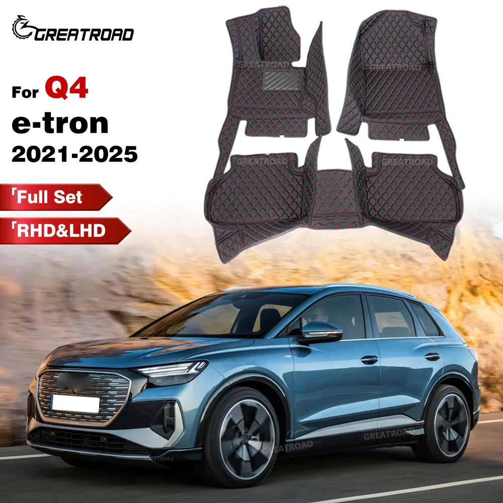 

GREATROAD For Audi Q4 e-tron 2021-2025 2024 Custom Car Floor Mat Auto Carpet Cover Interior Accessories Protective Pad Parts
