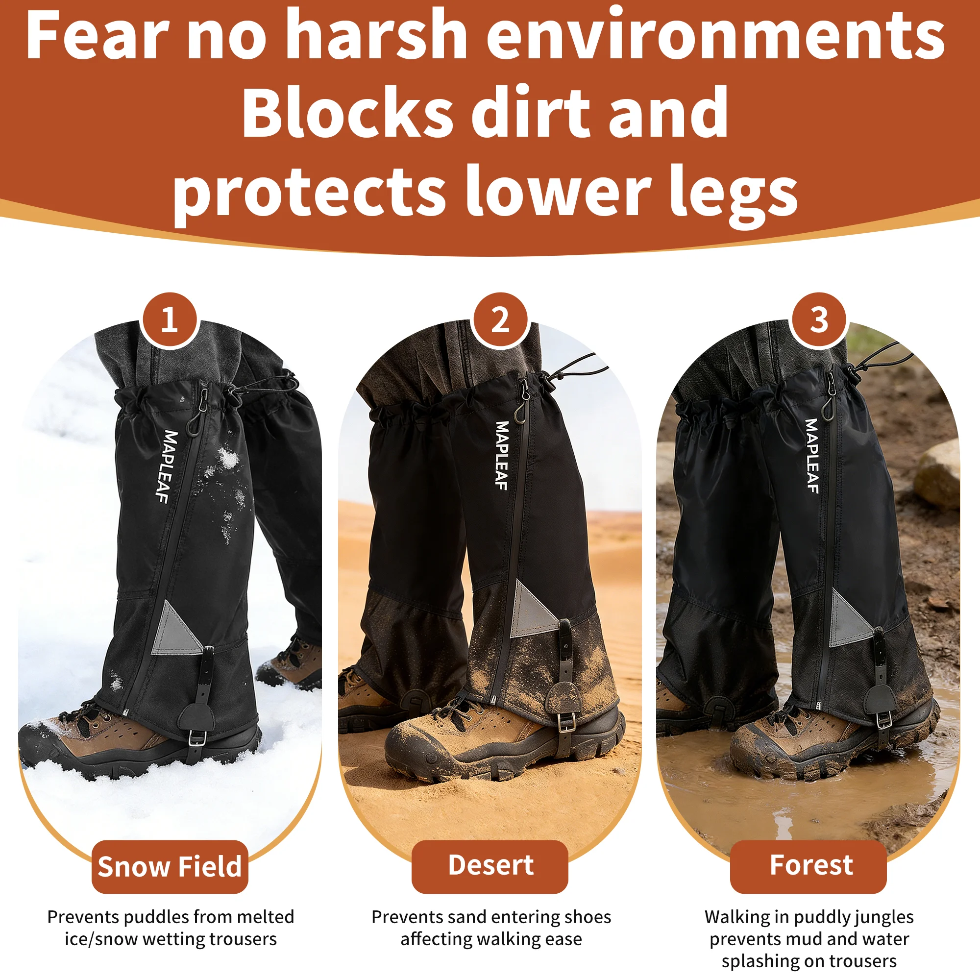MAPLEAF ปลอกขาแบบกันน้ำ ปลอกขา - Hunting Fishing Outdoor บทวิจารณ์และราคา