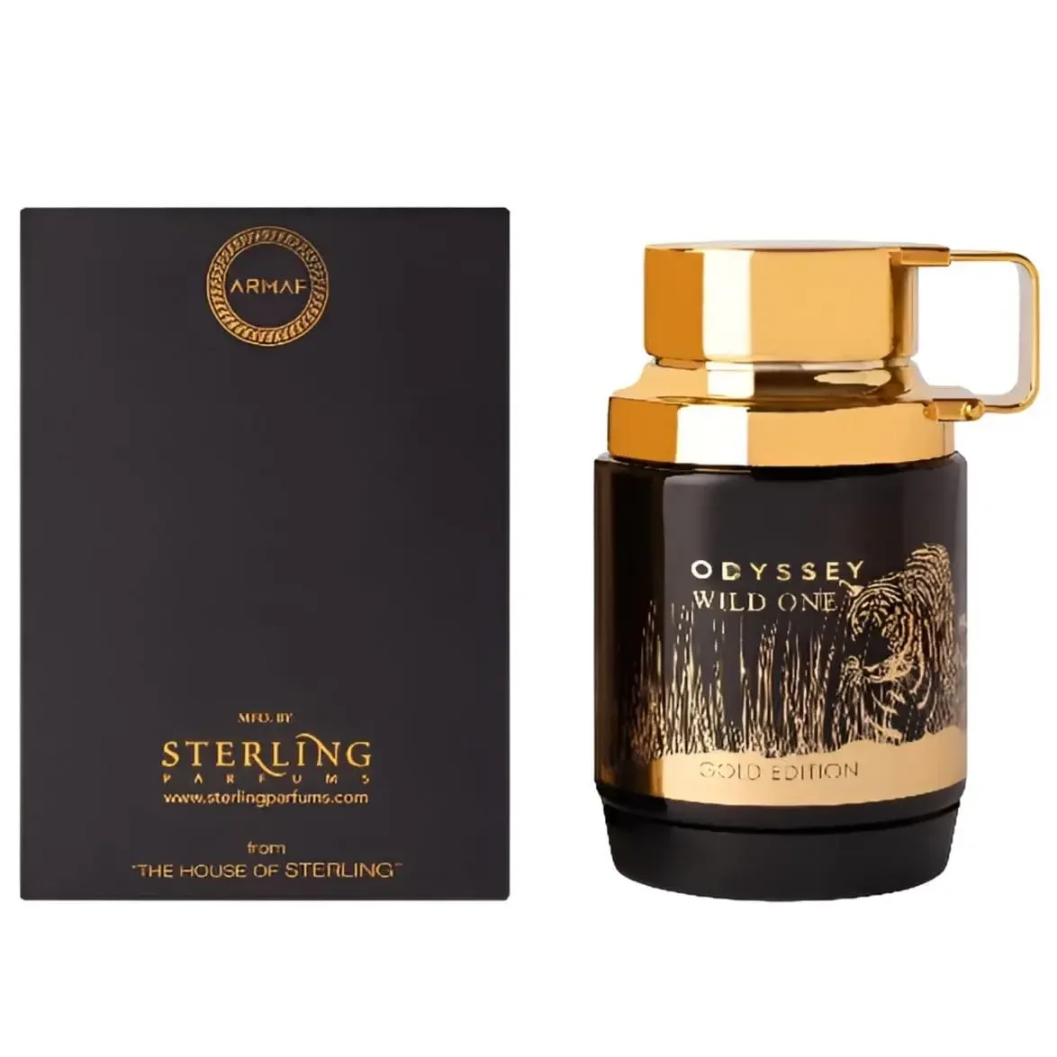 アルマフ オデッセイ ワイルドワン ゴールド EDP 3.4オンス – 大胆なウッディアンバーの香り、長持ちするコロン、男性へのハロウィンやクリスマスのギフトに最適