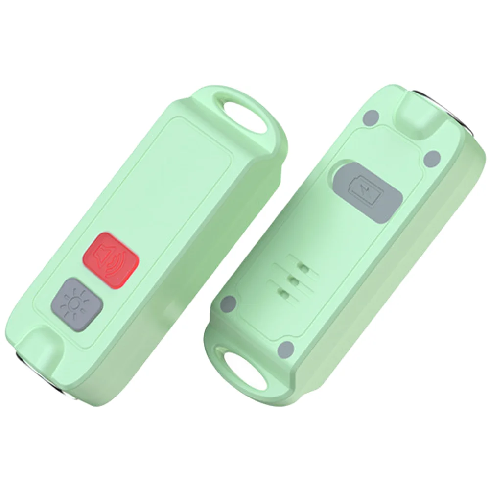 Compact Rechargeable Alarm Keychain with 130dB Siren and LED Flashlight for Women Daily Carry and Security Needs