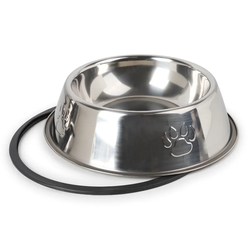 Quality Paw Stainless Steel Pet Dog Bowl Feeder Skidproof Anti-ant Shape Cat Dog Bowls Food Accessories Pet Supplies