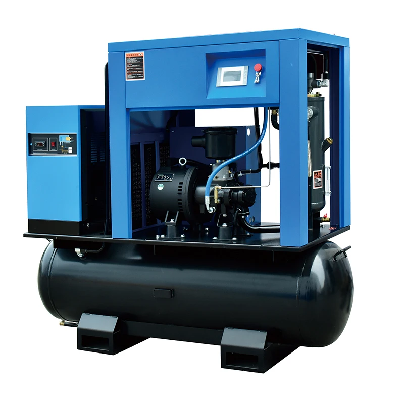 Industrial Compressors 10hp 7.5kw Air Compressor 4-In-1 Rotary Electric Permanent Magnet Screw Air Compressor with Dryer
