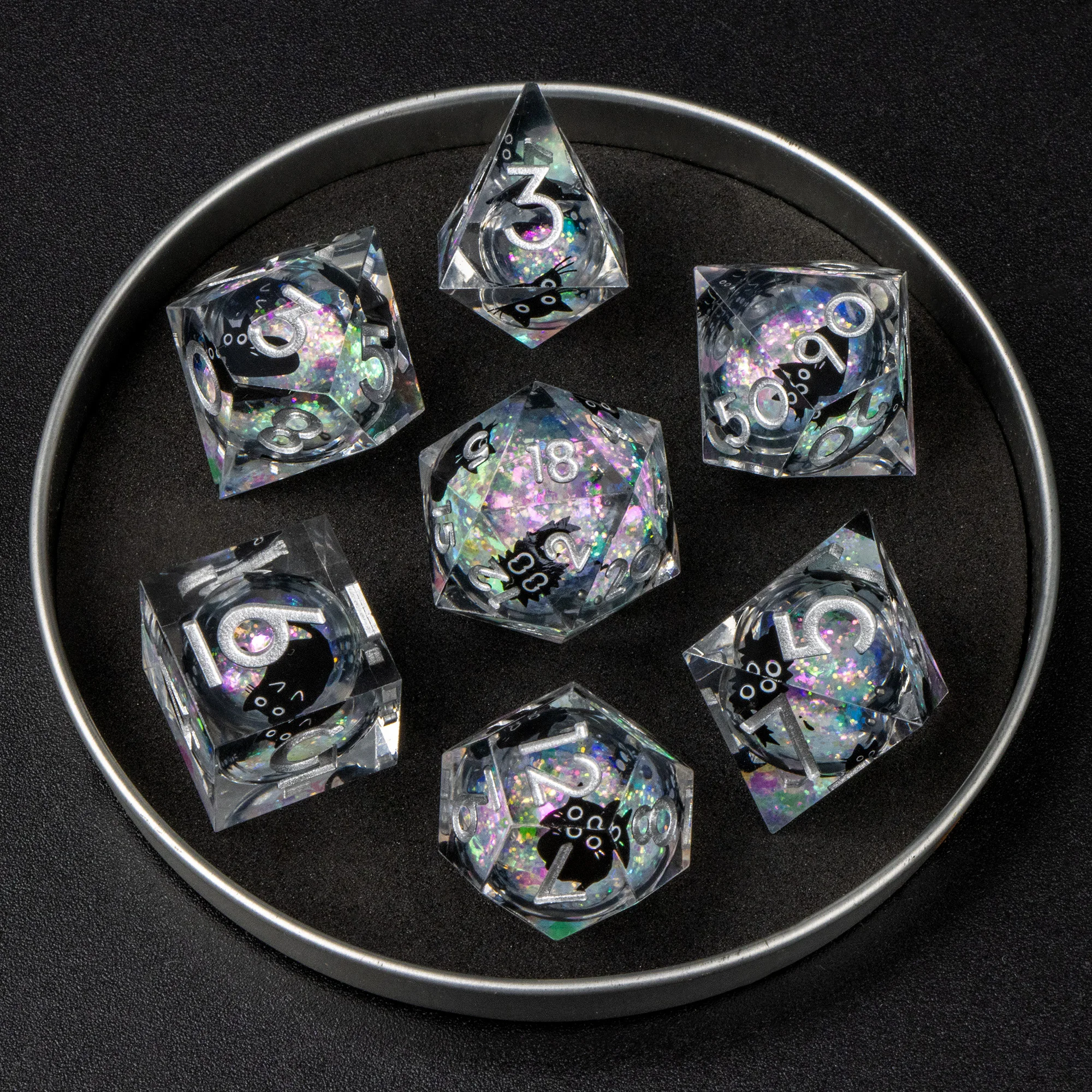 

Набор кубиков из смолы, кубики из смолы с острыми краями для Dungeons and Dragons, набор кубиков для D&D